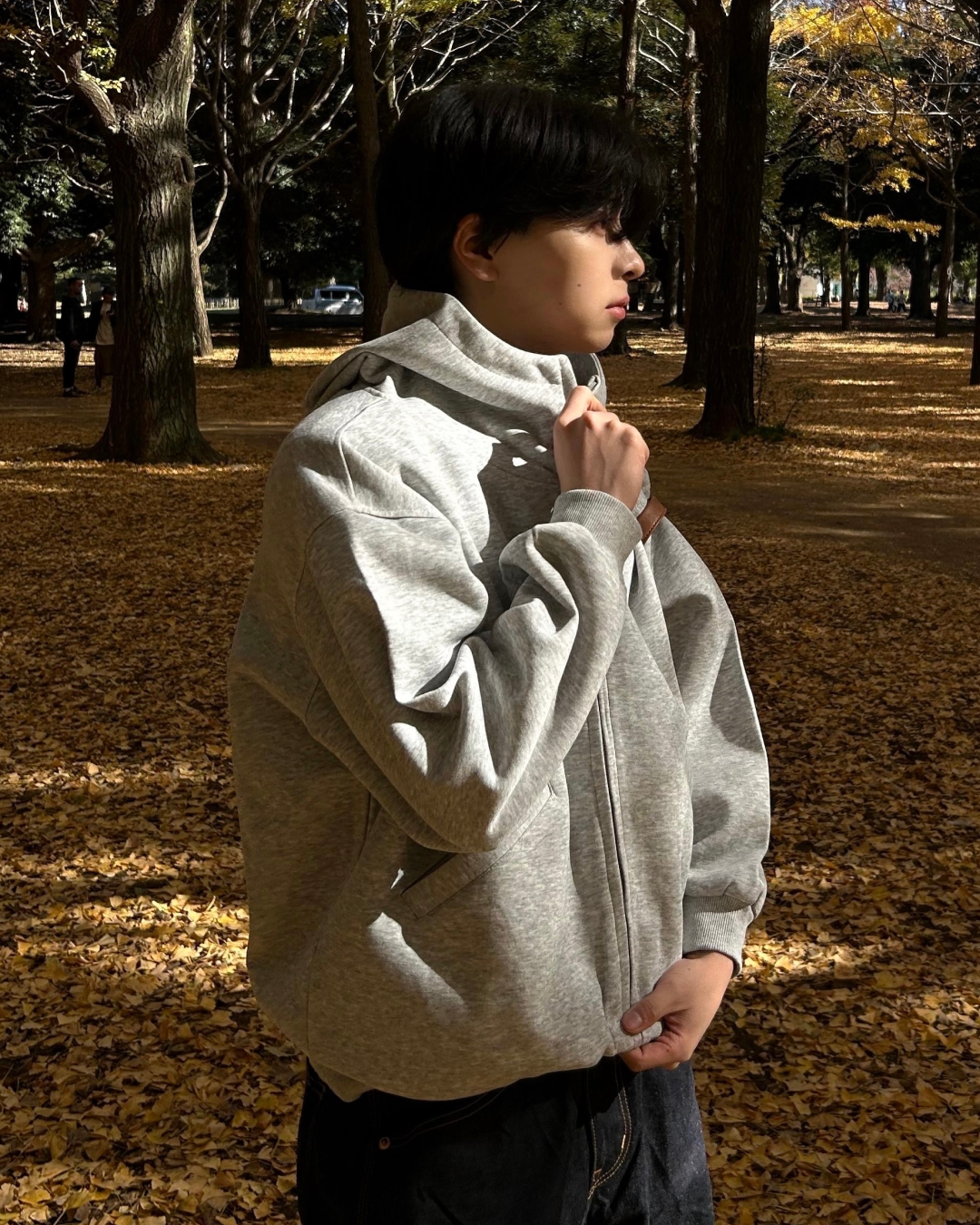 スタンドネックショートパーカー AS0353