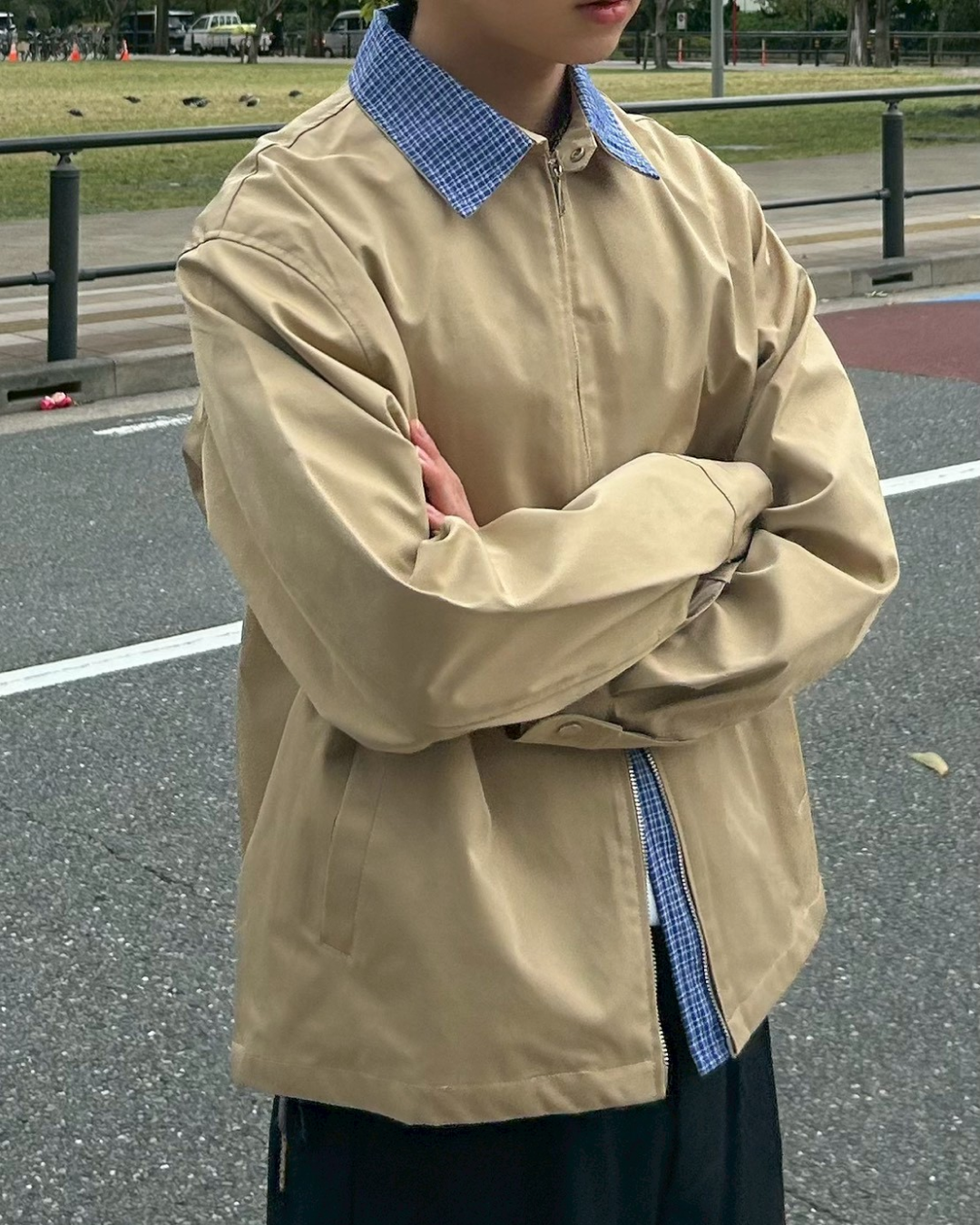 チェックカラーハリントンジャケット AS5002