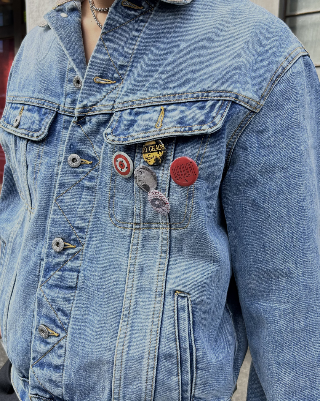 【即納】バッジデザイン デニムジャケット AS5006