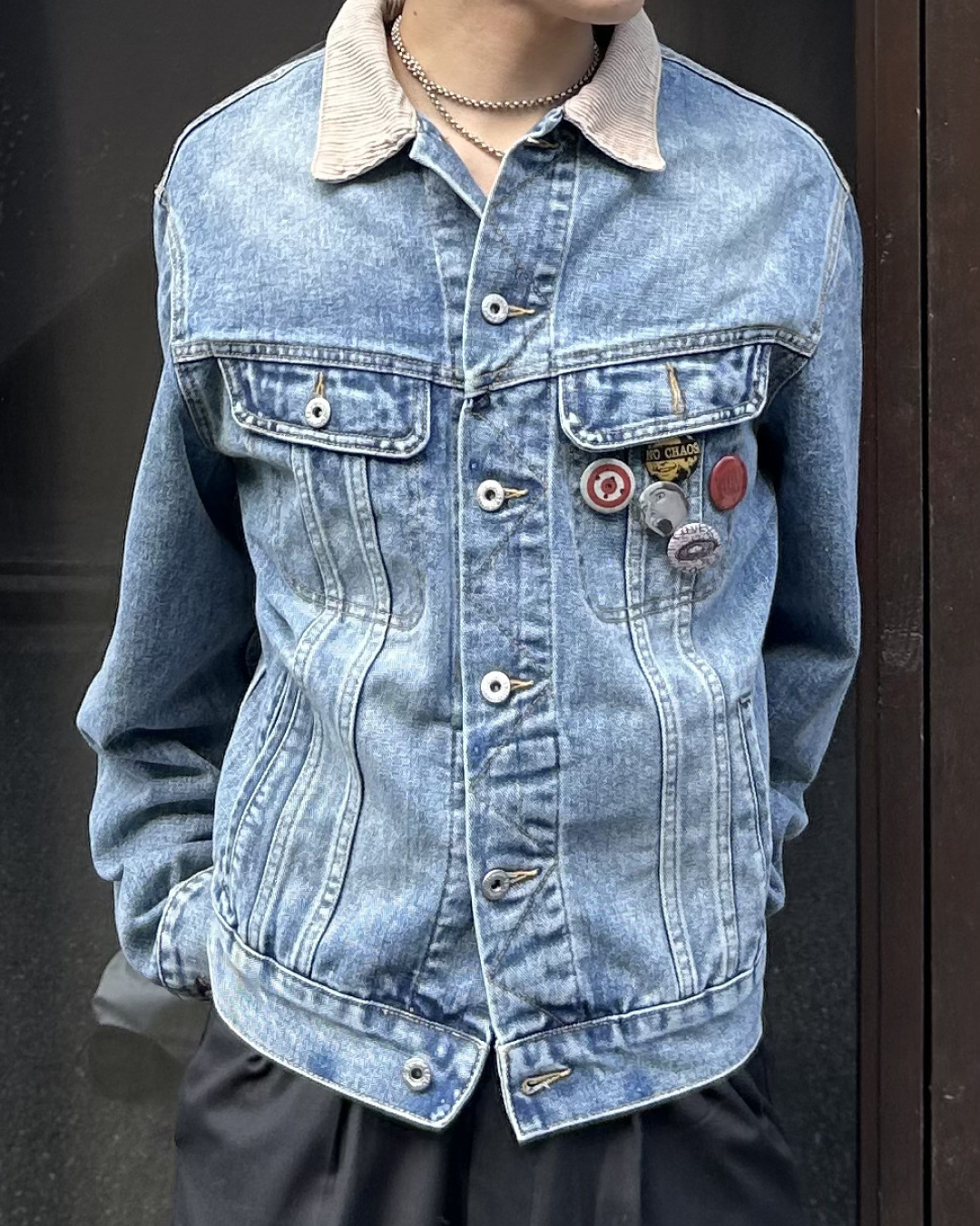 【即納】バッジデザイン デニムジャケット AS5006