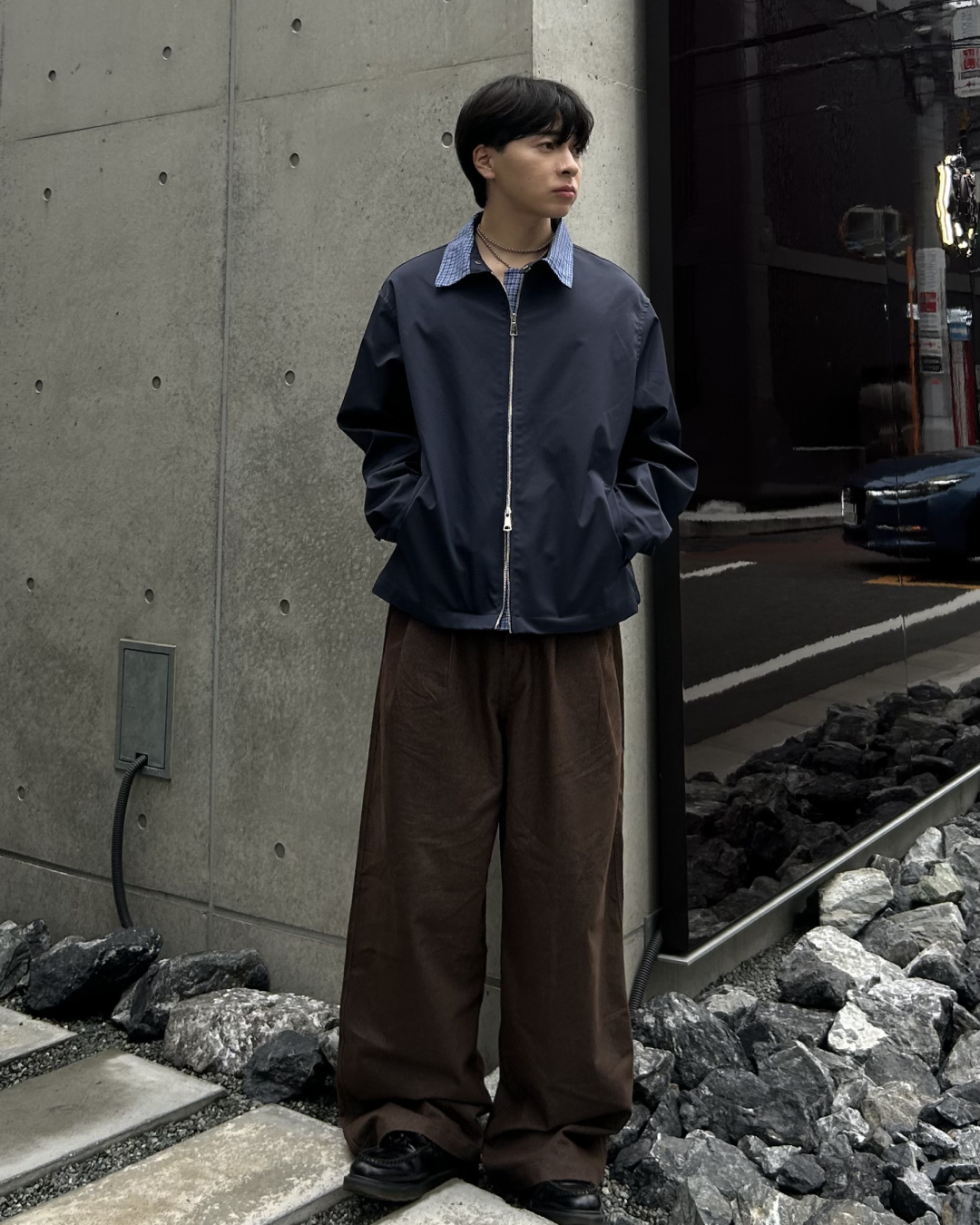 【即納】ツータックコットンスラックス AS5008