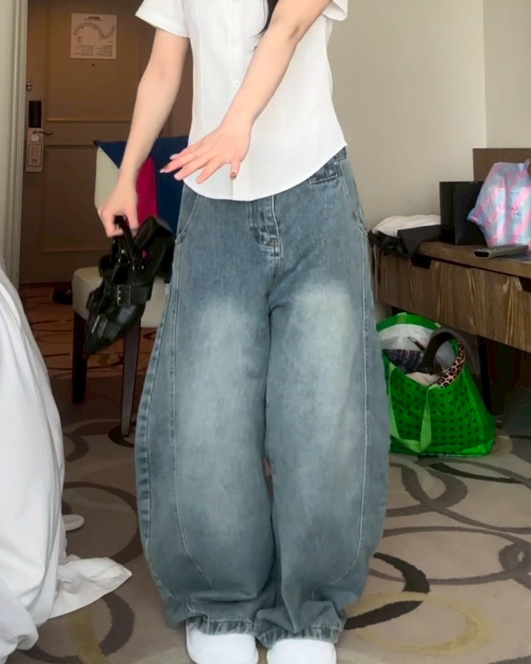 レトロウォッシュワイドデニムパンツ
AW1096