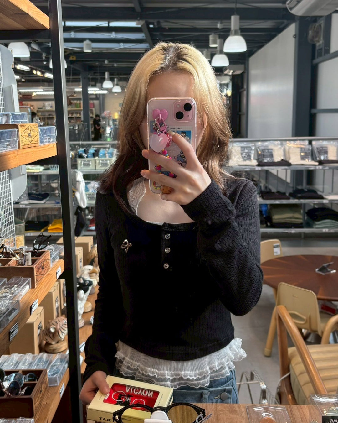 レースレイヤードトップス AW1174