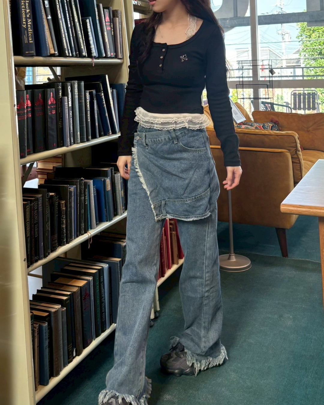 レースレイヤードトップス AW1174