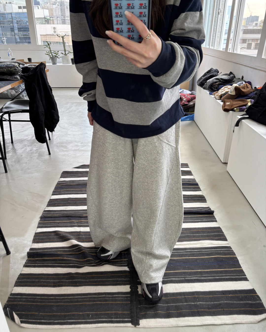 ロープドローストリングスウェットパンツ AW1203