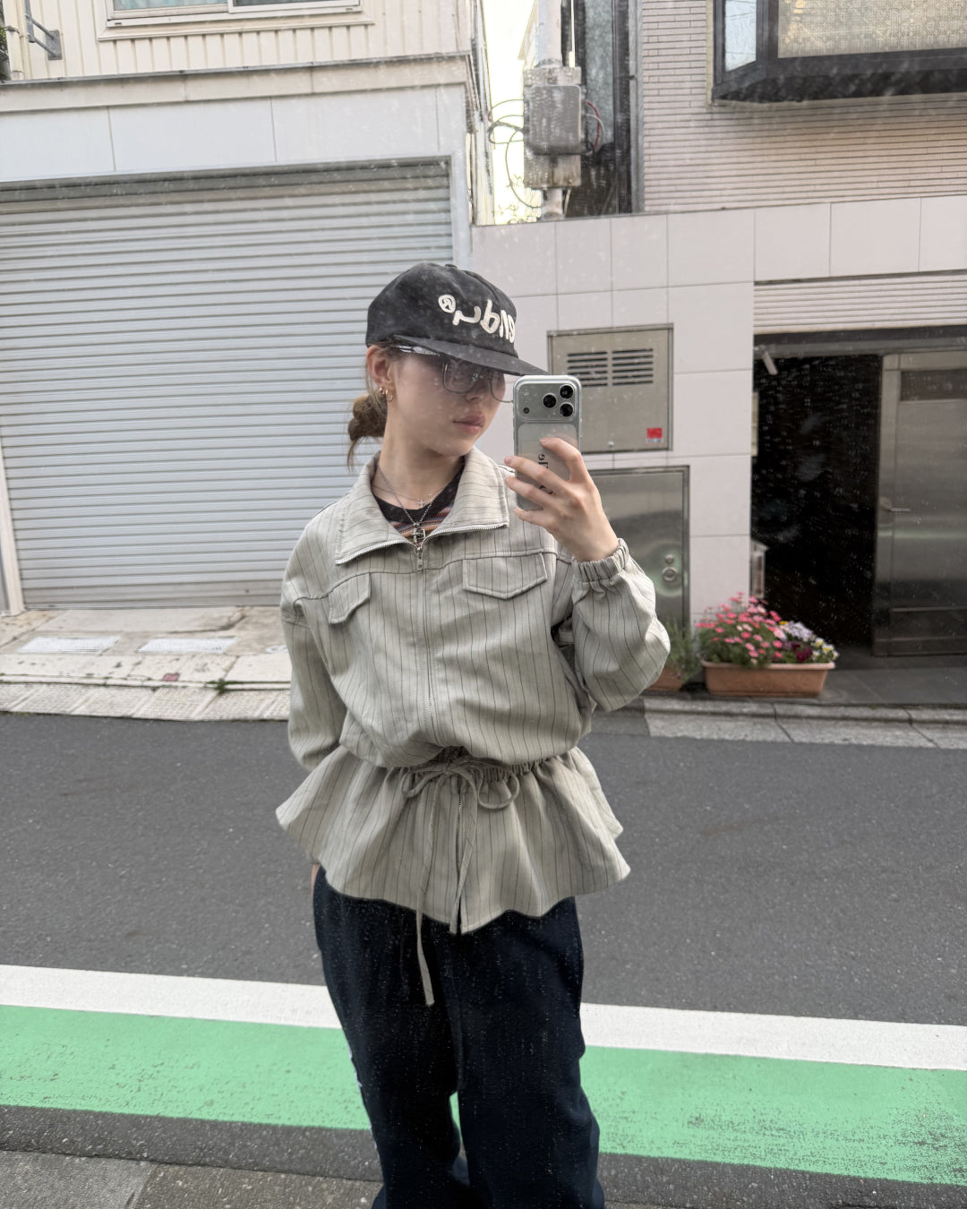 ウェストギャザースタライプミドル丈ジャケット
AW1249