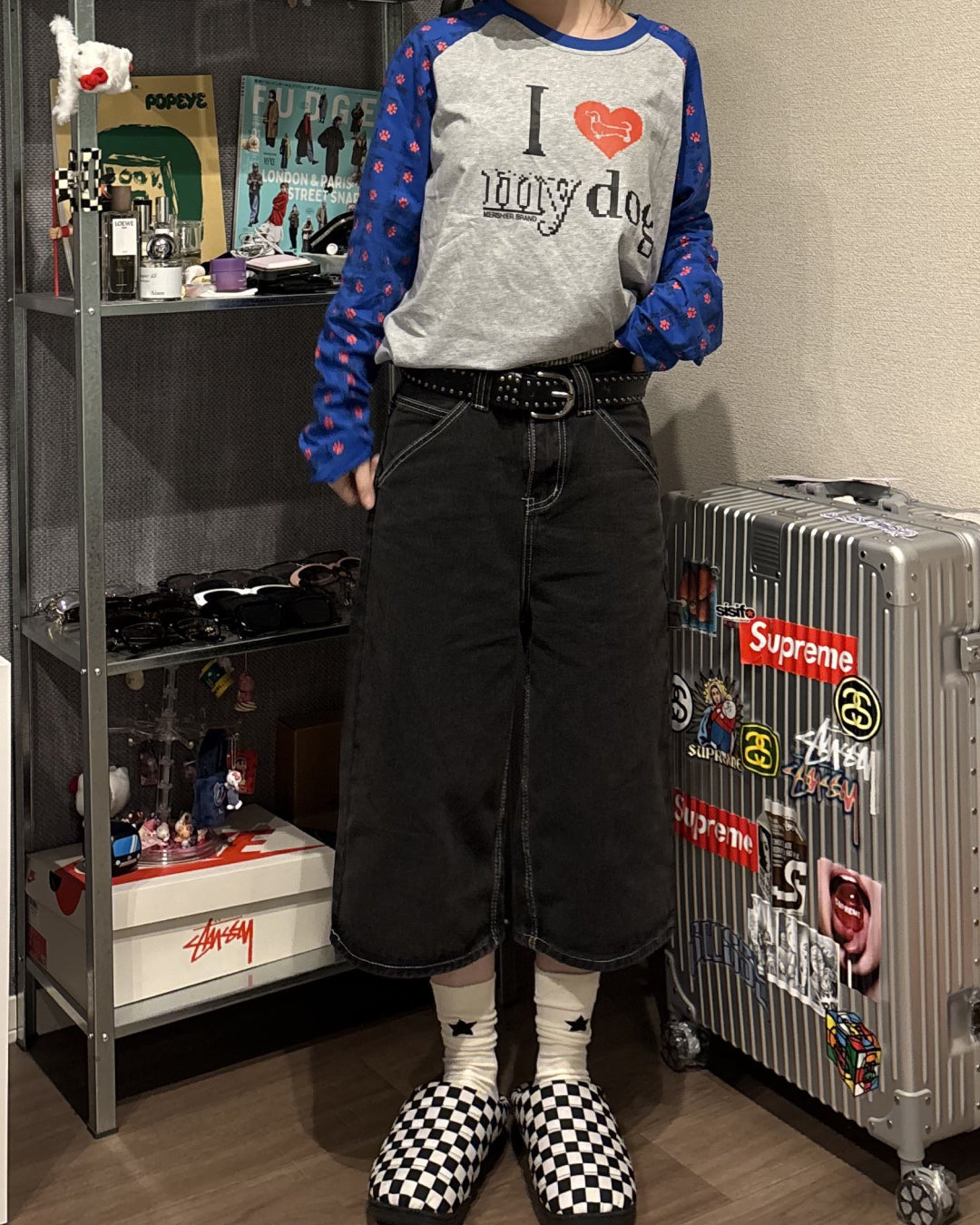 ワイドハーフデニムパンツ AW1262