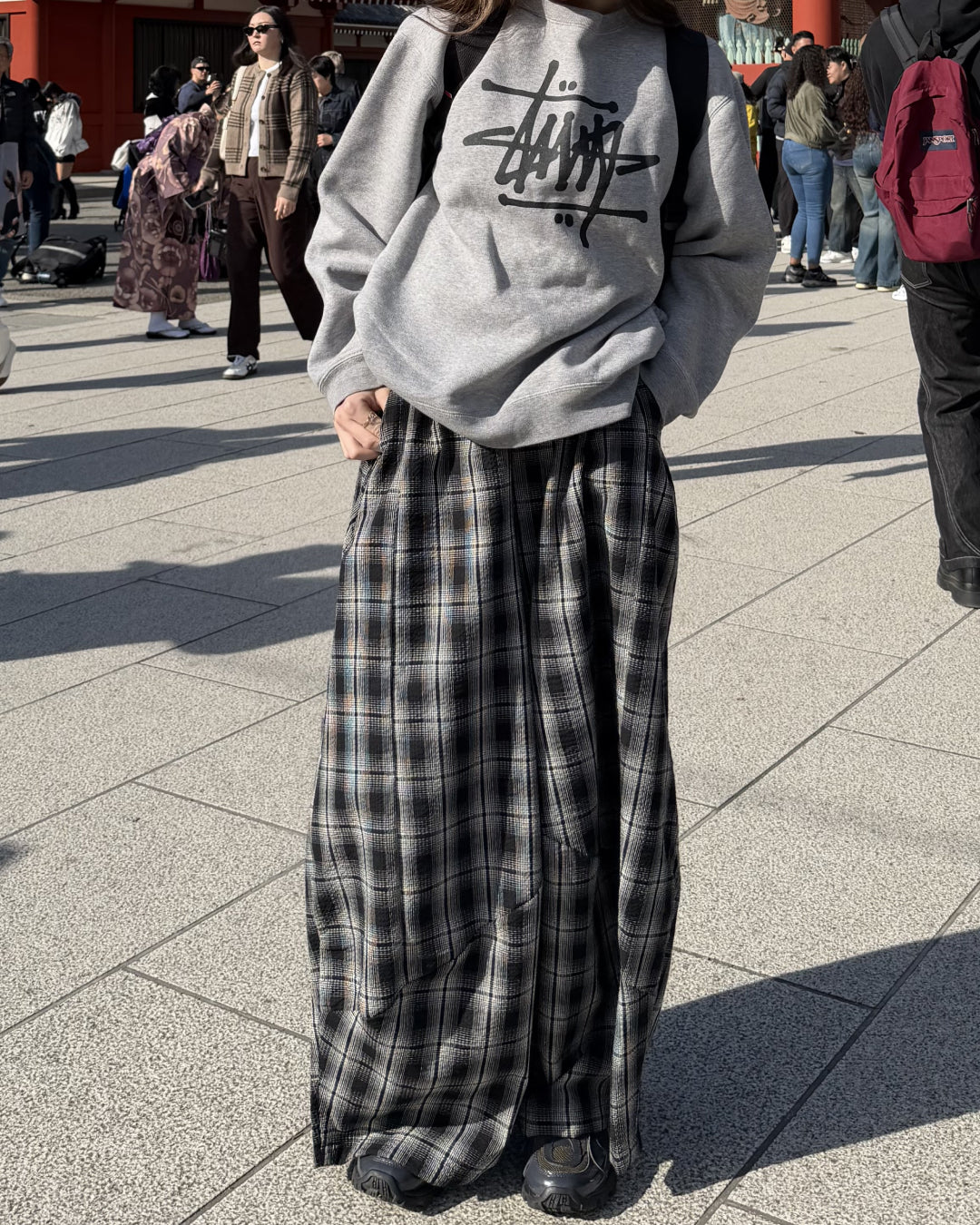 ワイドレッグチェックドレープパンツ
AW3001