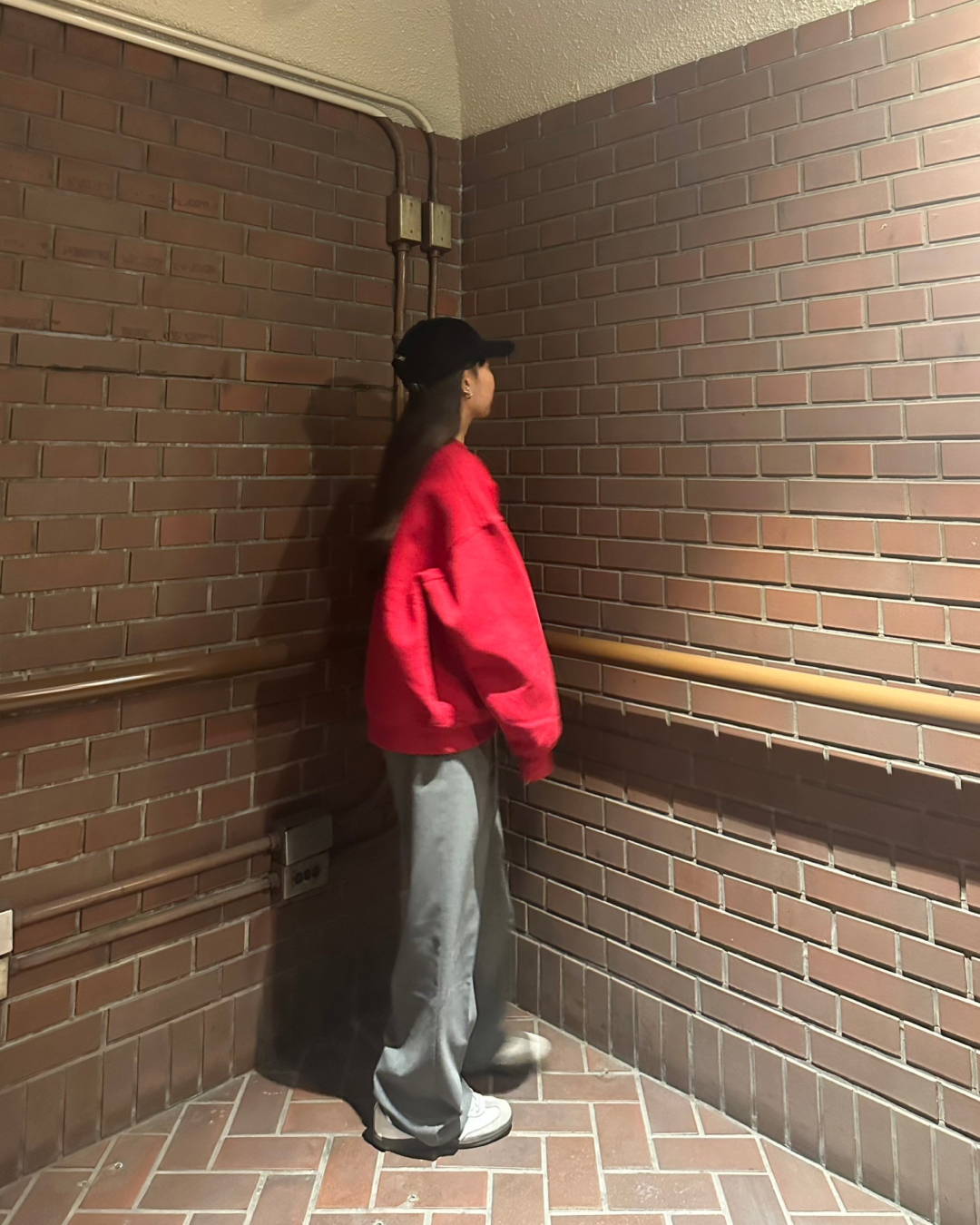 Fleece-lined big size color sweatshirt AY0005