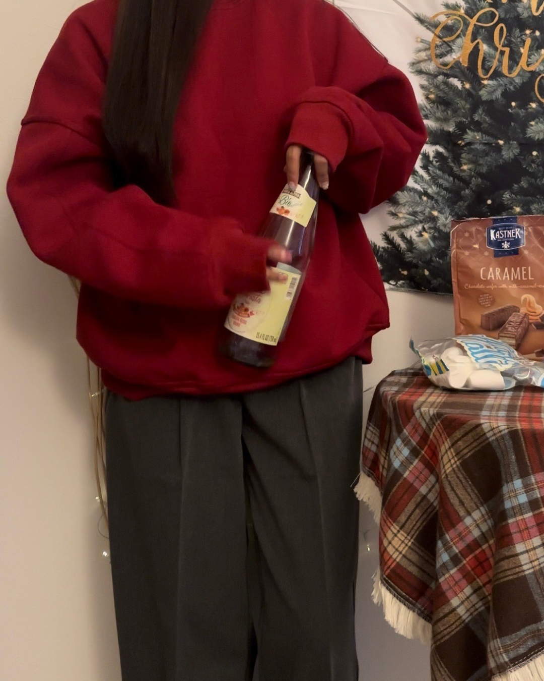 Fleece-lined big size color sweatshirt AY0005