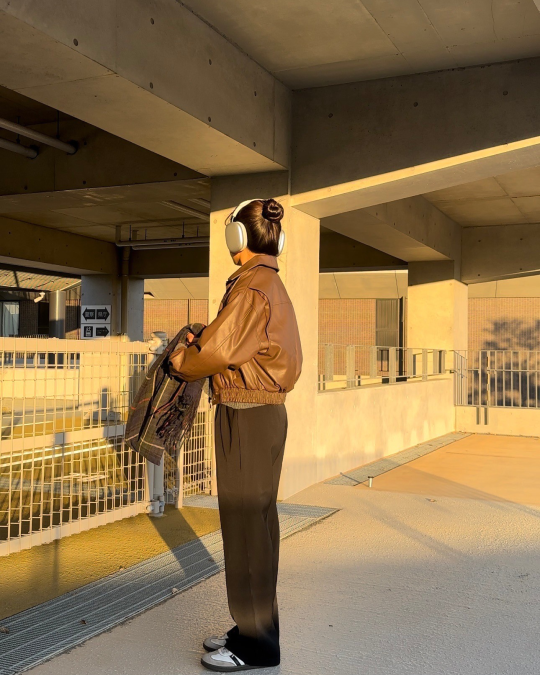 ブラウンショートレザージャケット AY0106