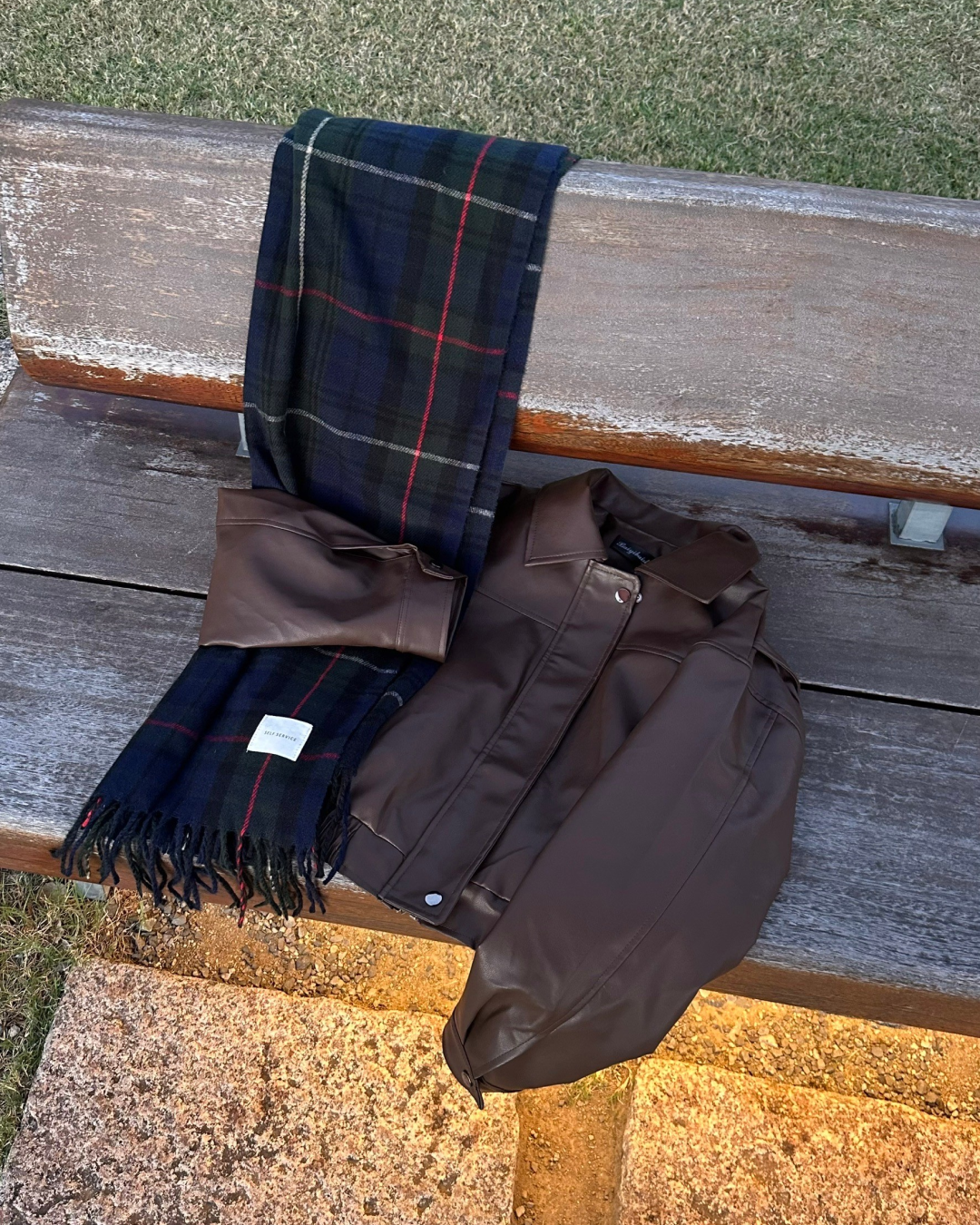 ブラウンショートレザージャケット AY0106