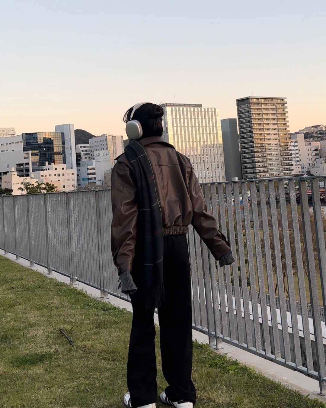 ブラウンショートレザージャケット AY0106