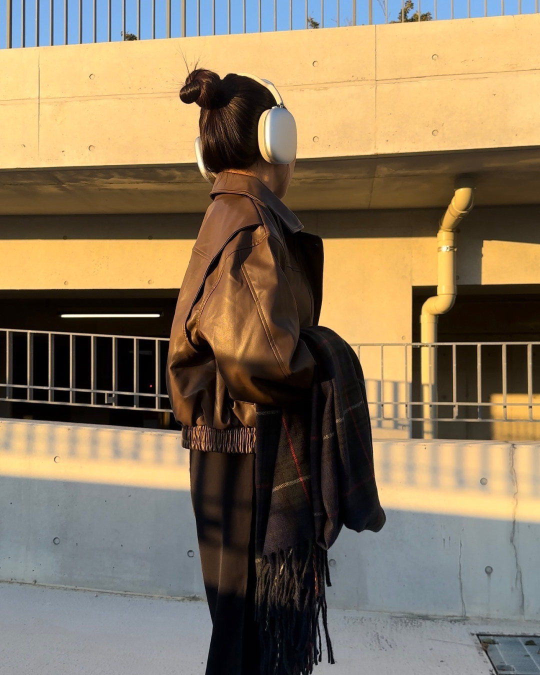 ブラウンショートレザージャケット AY0106