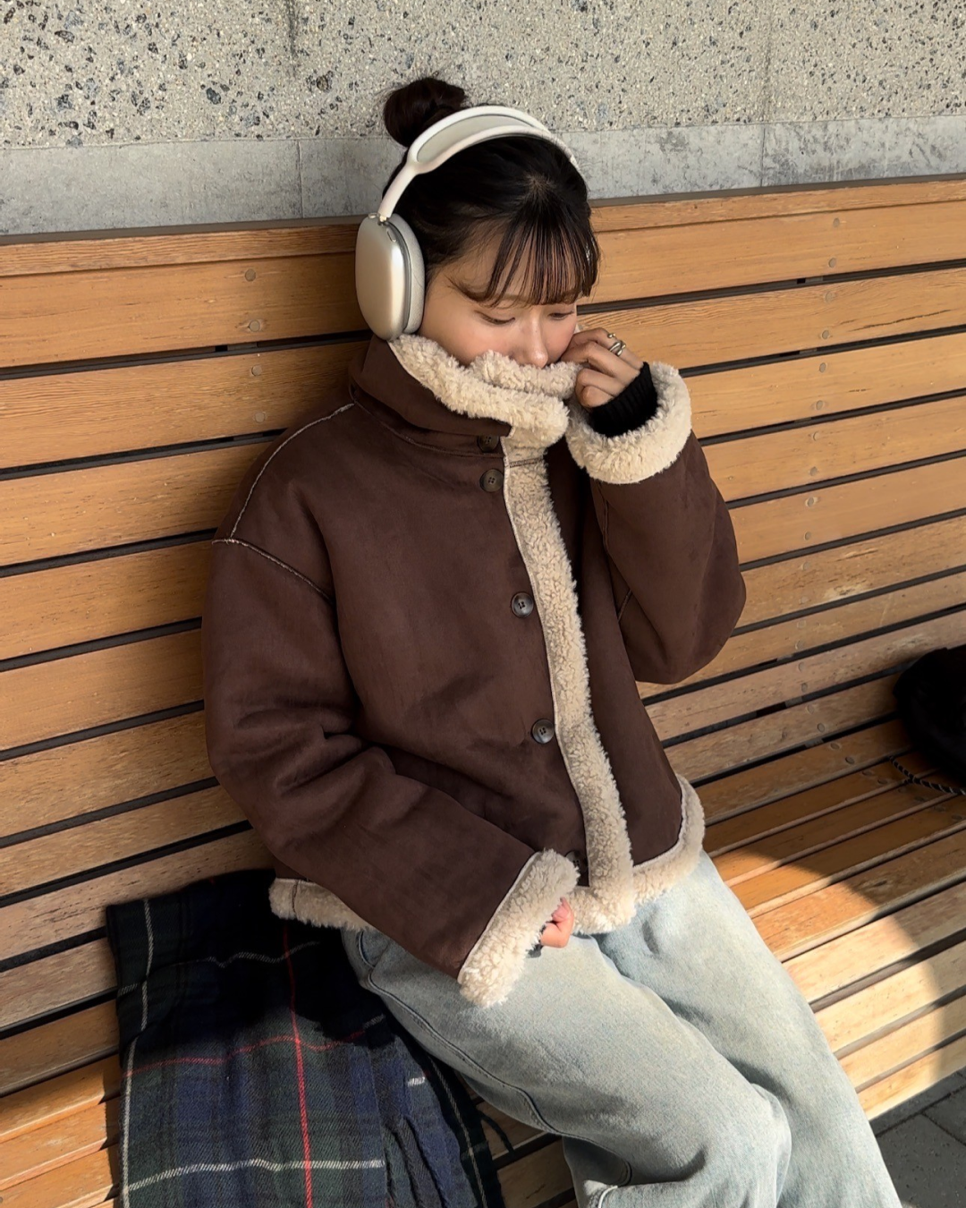 【即納】リバーシブルムートンジャケット AY0136