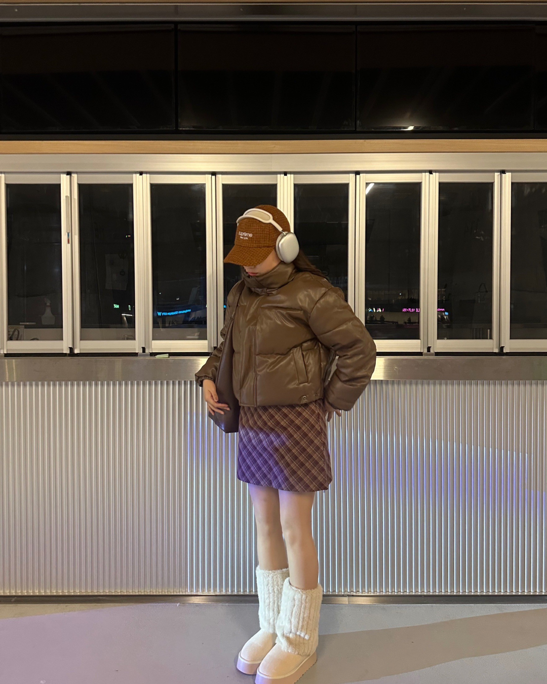 チェック柄ショートスカート AY0193