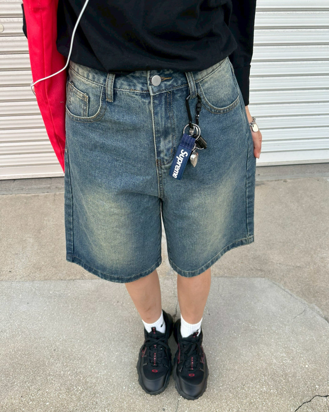 ウォッシュデザインハーフデニムパンツ AY1069