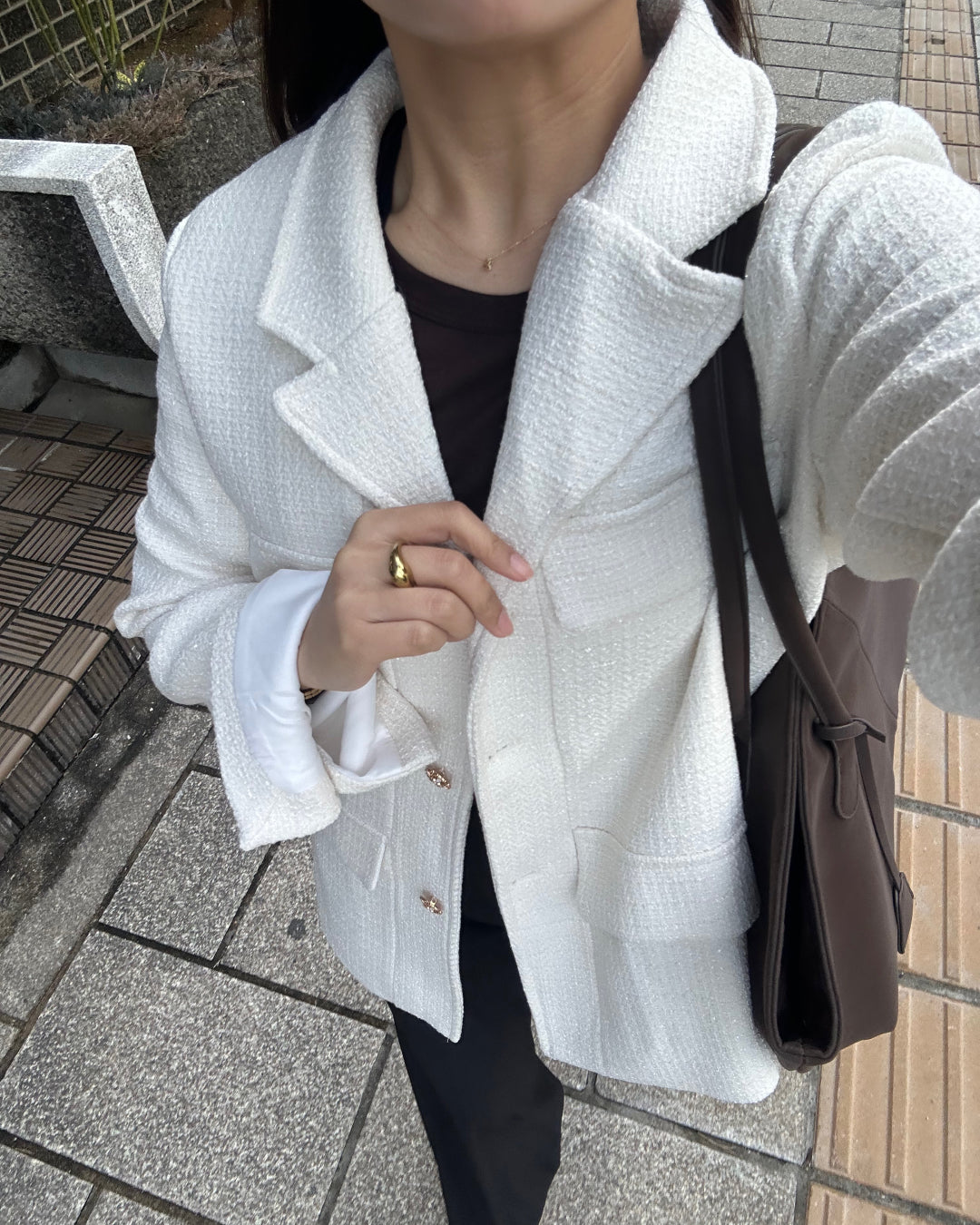 マルチポケットツイードジャケット AY1140