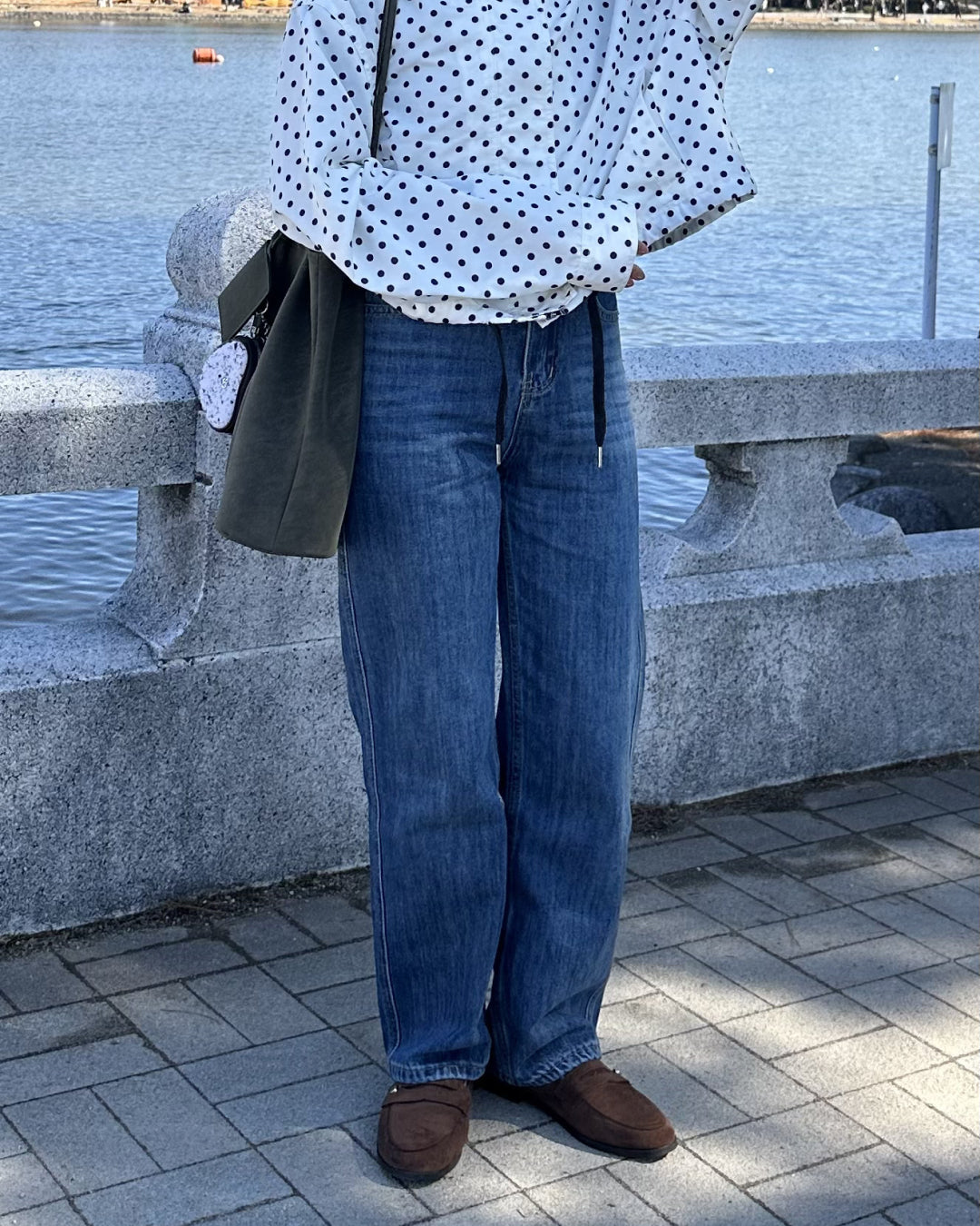 ハイウエストストレートデニムパンツ AY1150