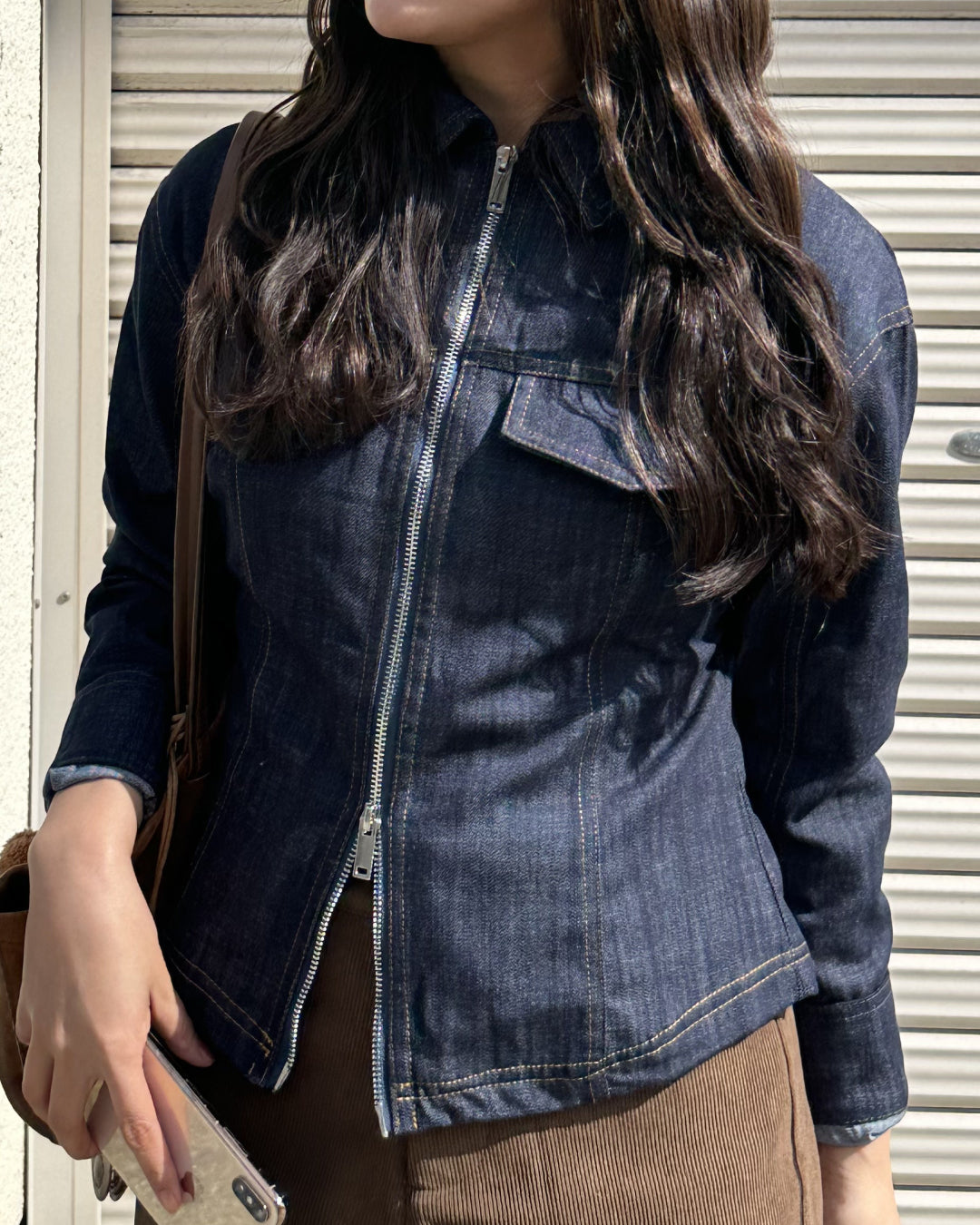 ダブルジップデニムジャケット AY1166