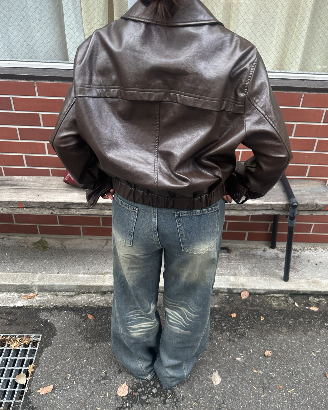 レトロウォッシュデニムパンツ AY3002