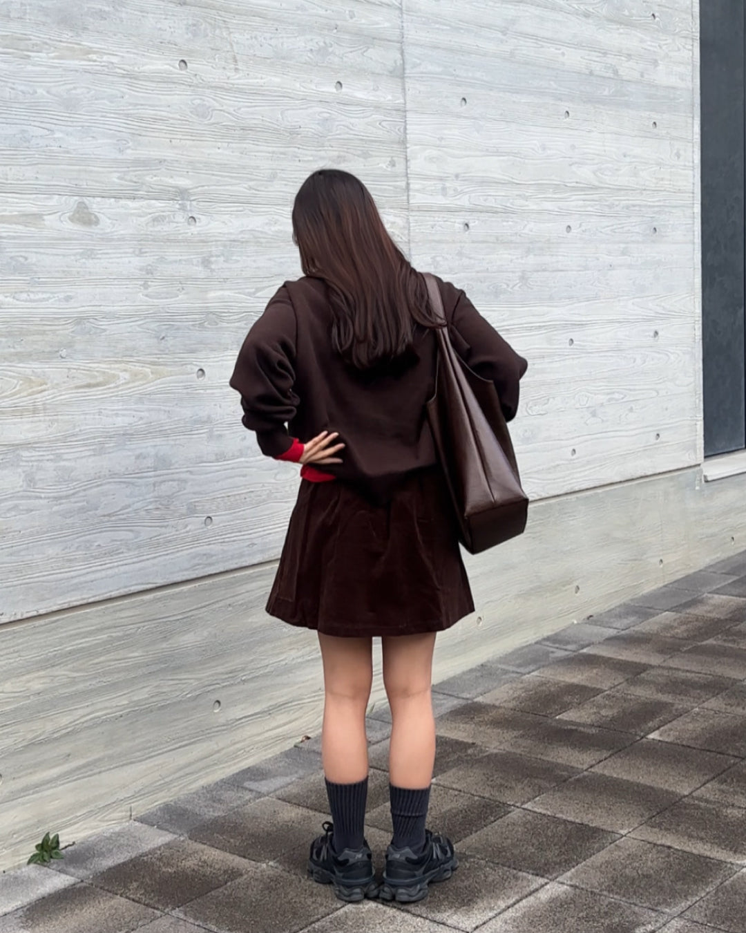 【即納】コーデュロイボックスプリーツスカート AY5005