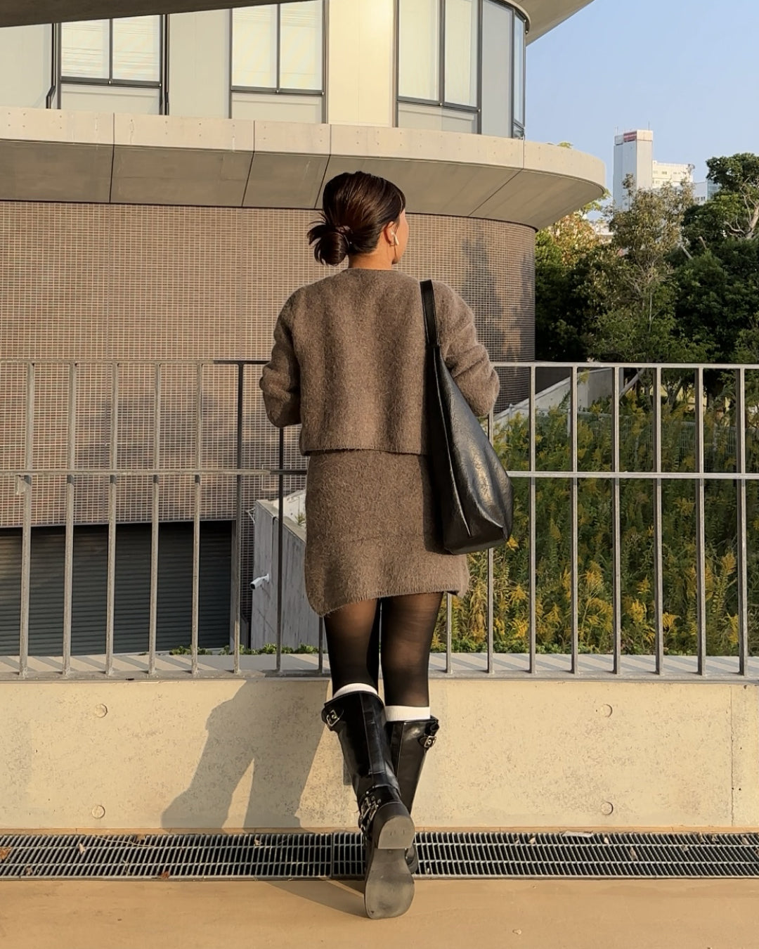 【即納】シャギークルーネックカーディガン AY5007