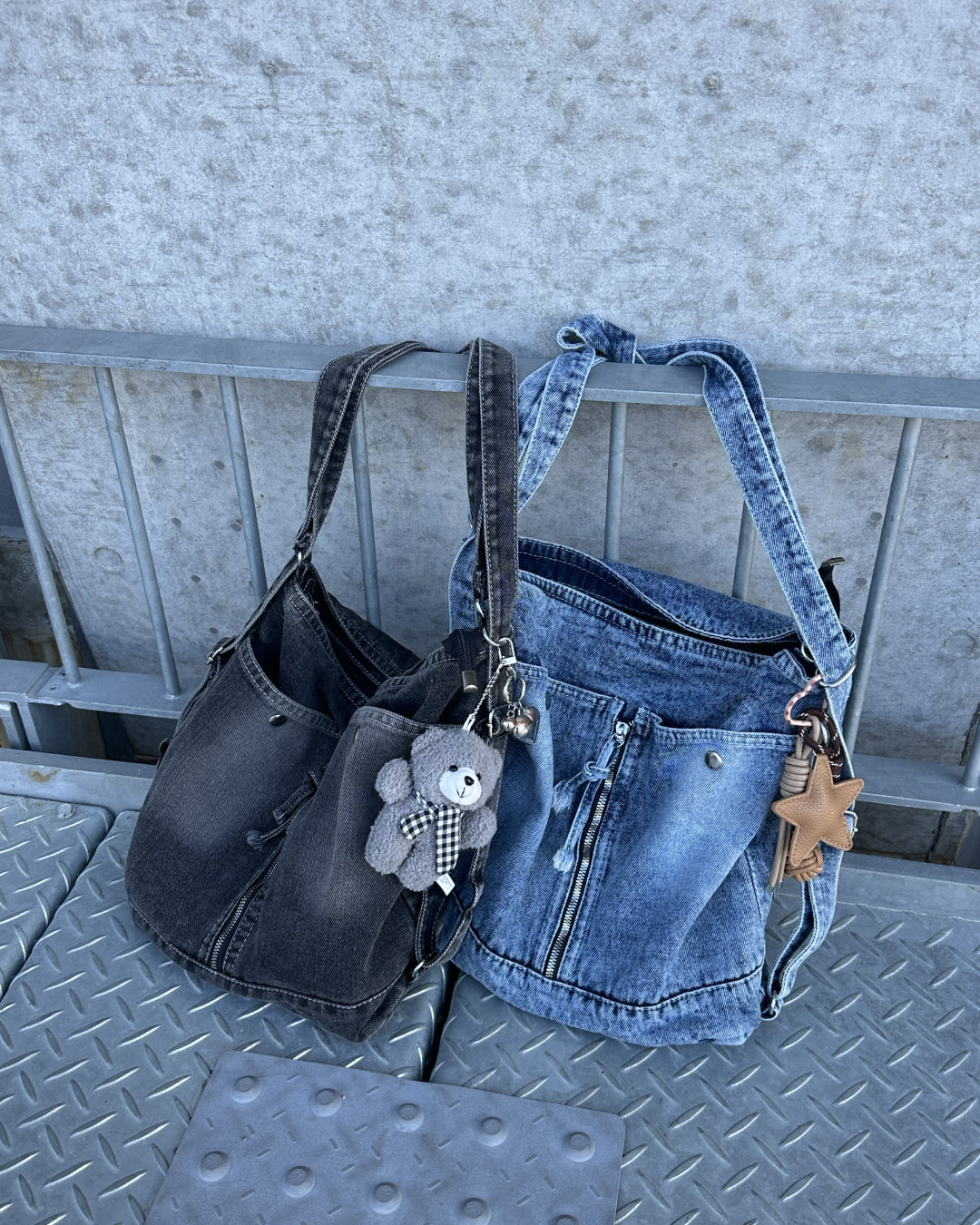 【即納】マルチショルダーウォッシュデニムバッグ AY5009