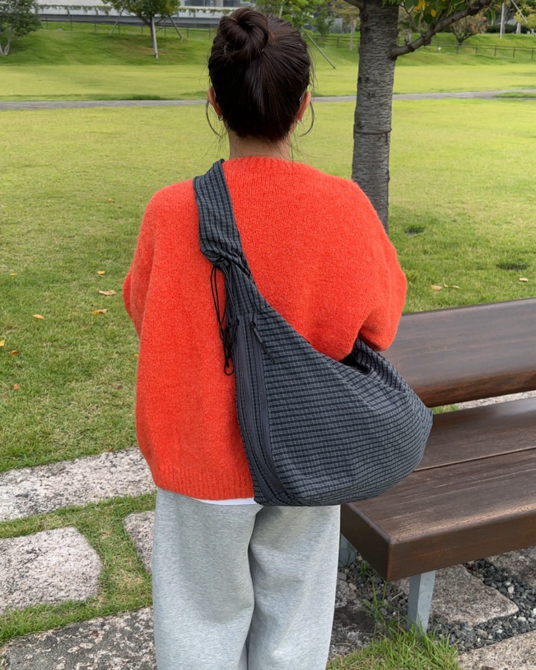 【即納】2wayショルダーチェックメッセンジャーバッグ AY5012