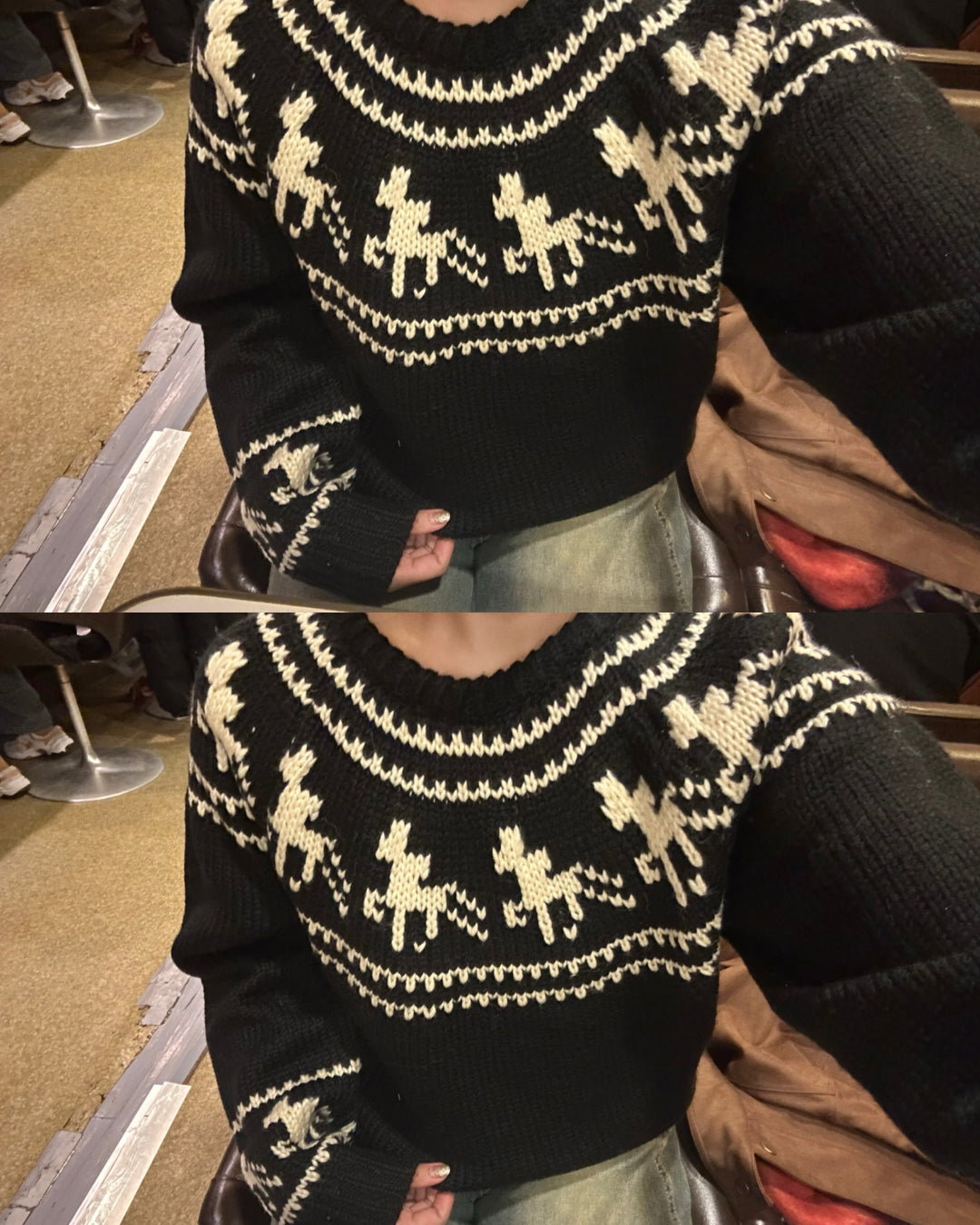 【即納】アーガイルケーブルセーター AY5021