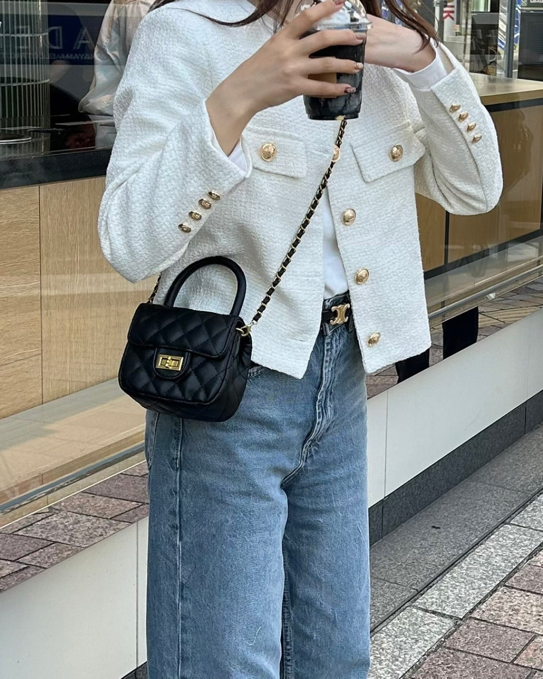 Black tweed jacket B0004