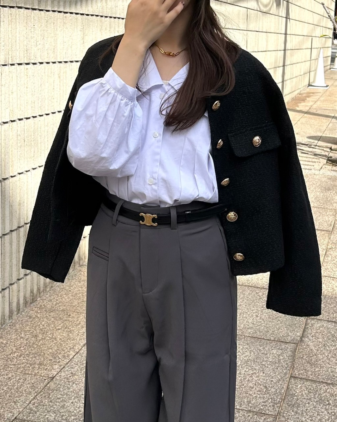 Black tweed jacket B0004