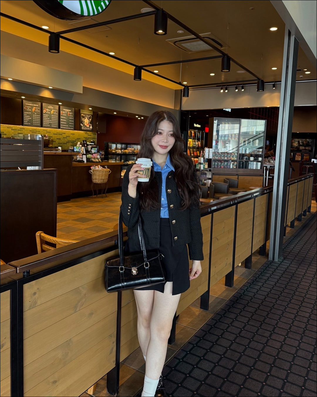 Black tweed jacket B0004