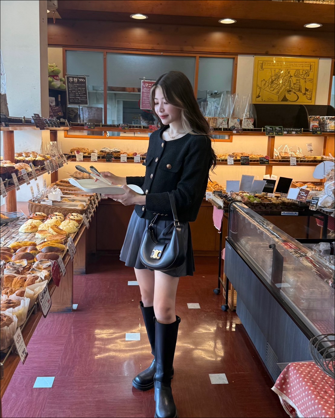 Black tweed jacket B0004