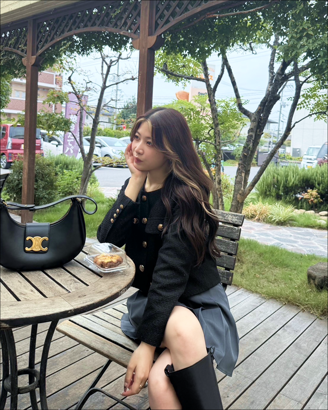 Black tweed jacket B0004