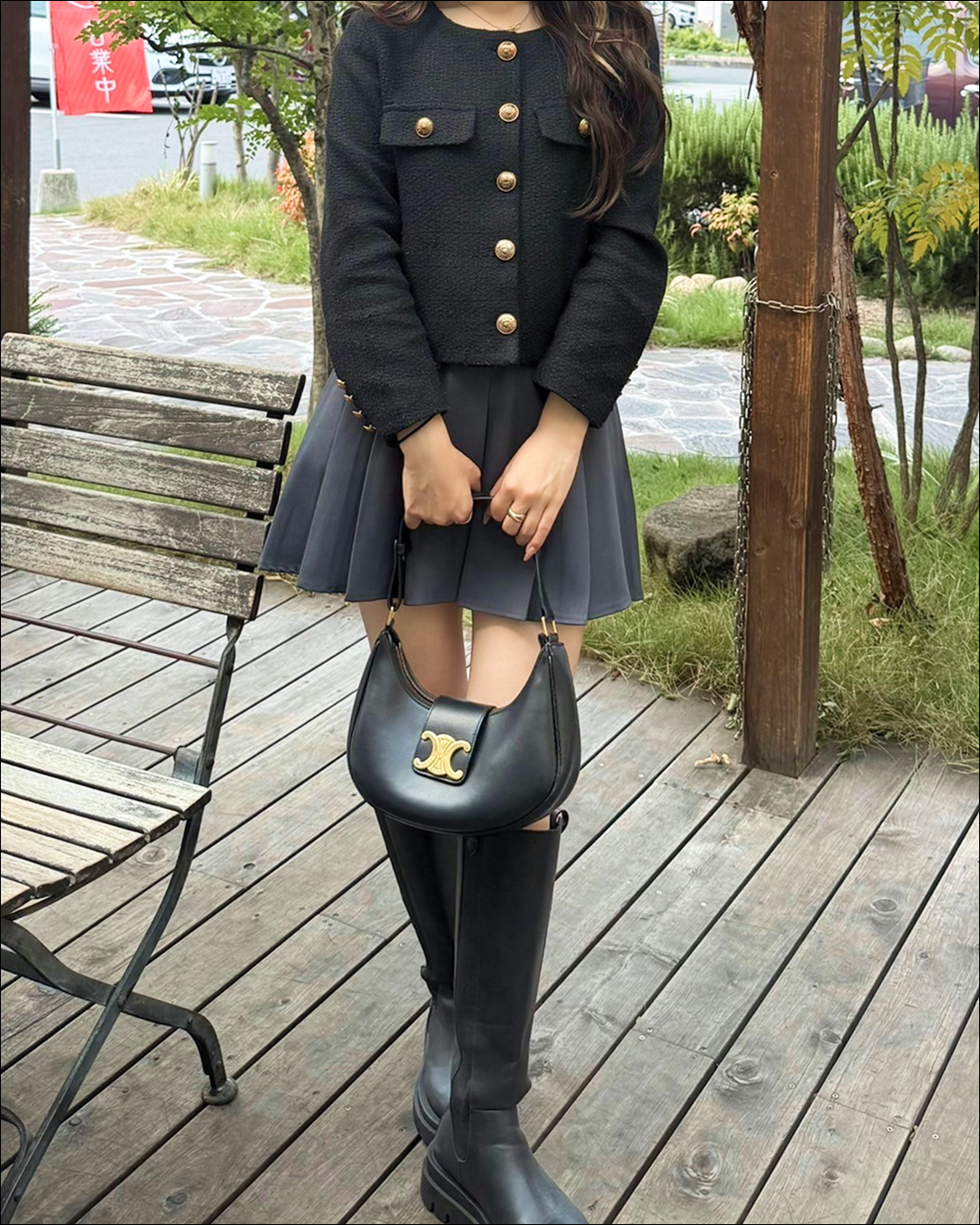 Black tweed jacket B0004