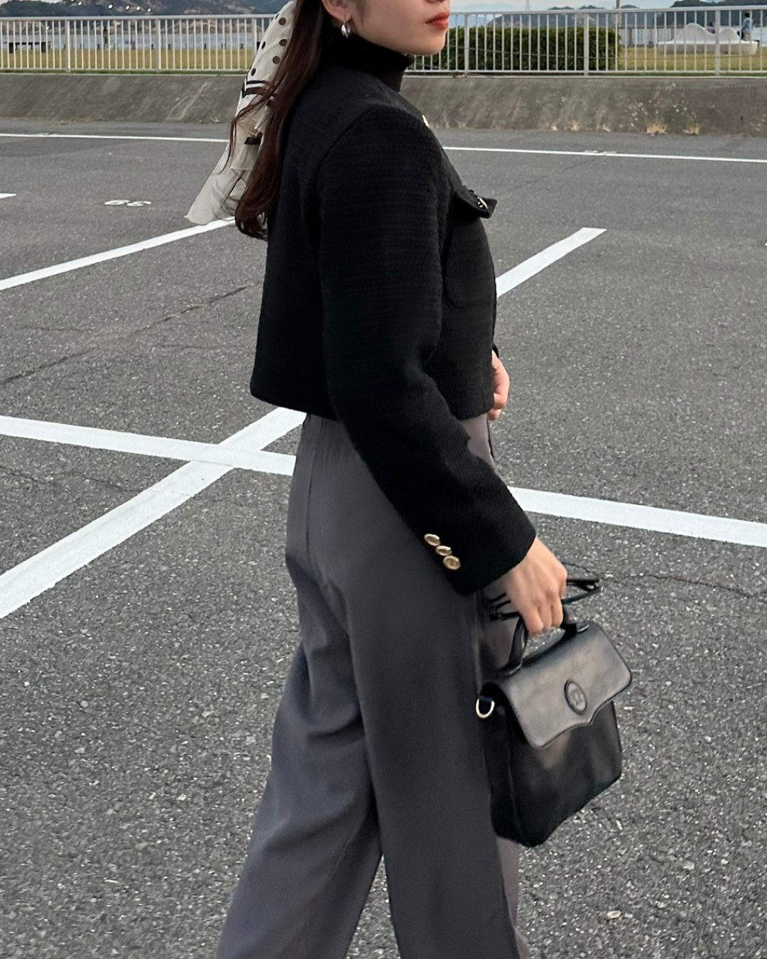 High waist straight pants B0005