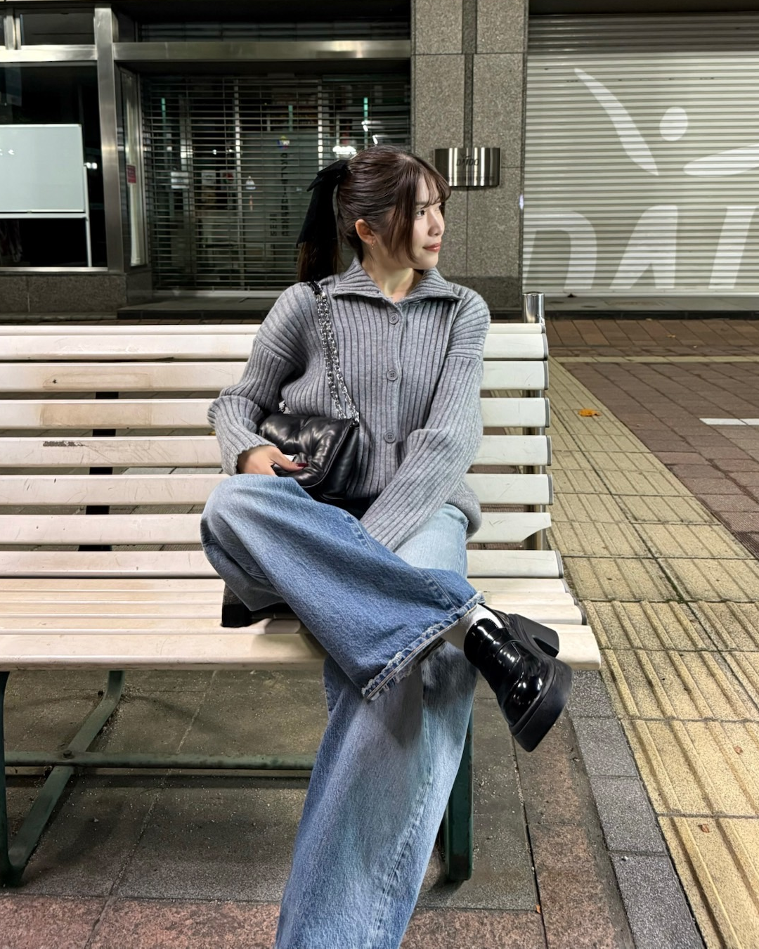 2wayネックボタンニット B0218