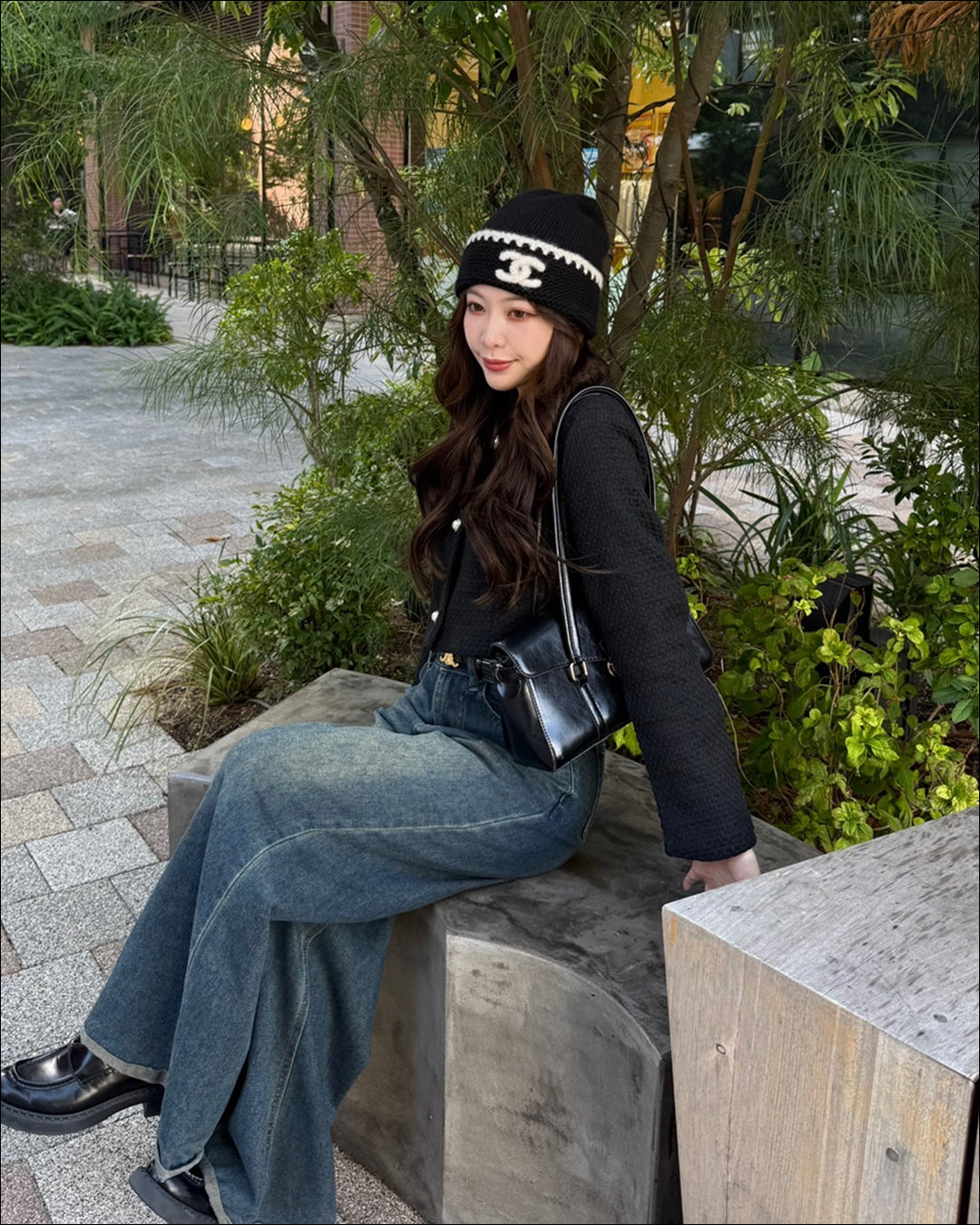 【再販】ブラックツイードショートジャケット B0239