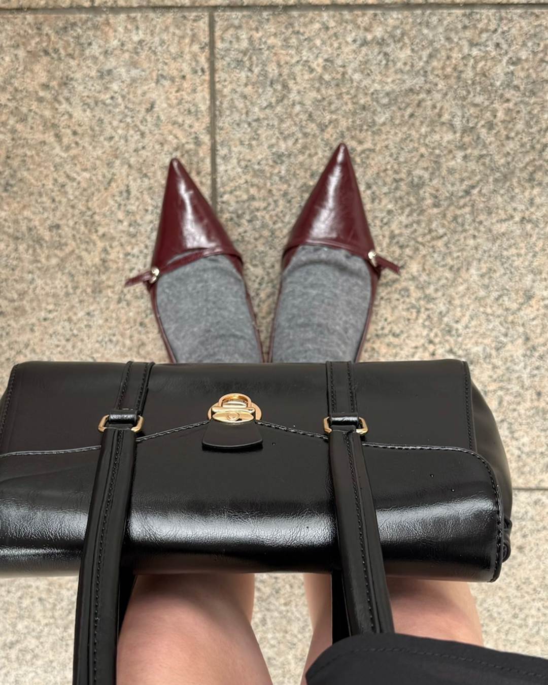 ゴールドプレートショルダーバッグ B1010