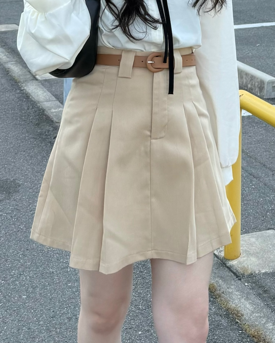 ワイドプリーツフレンチミニスカート B2000