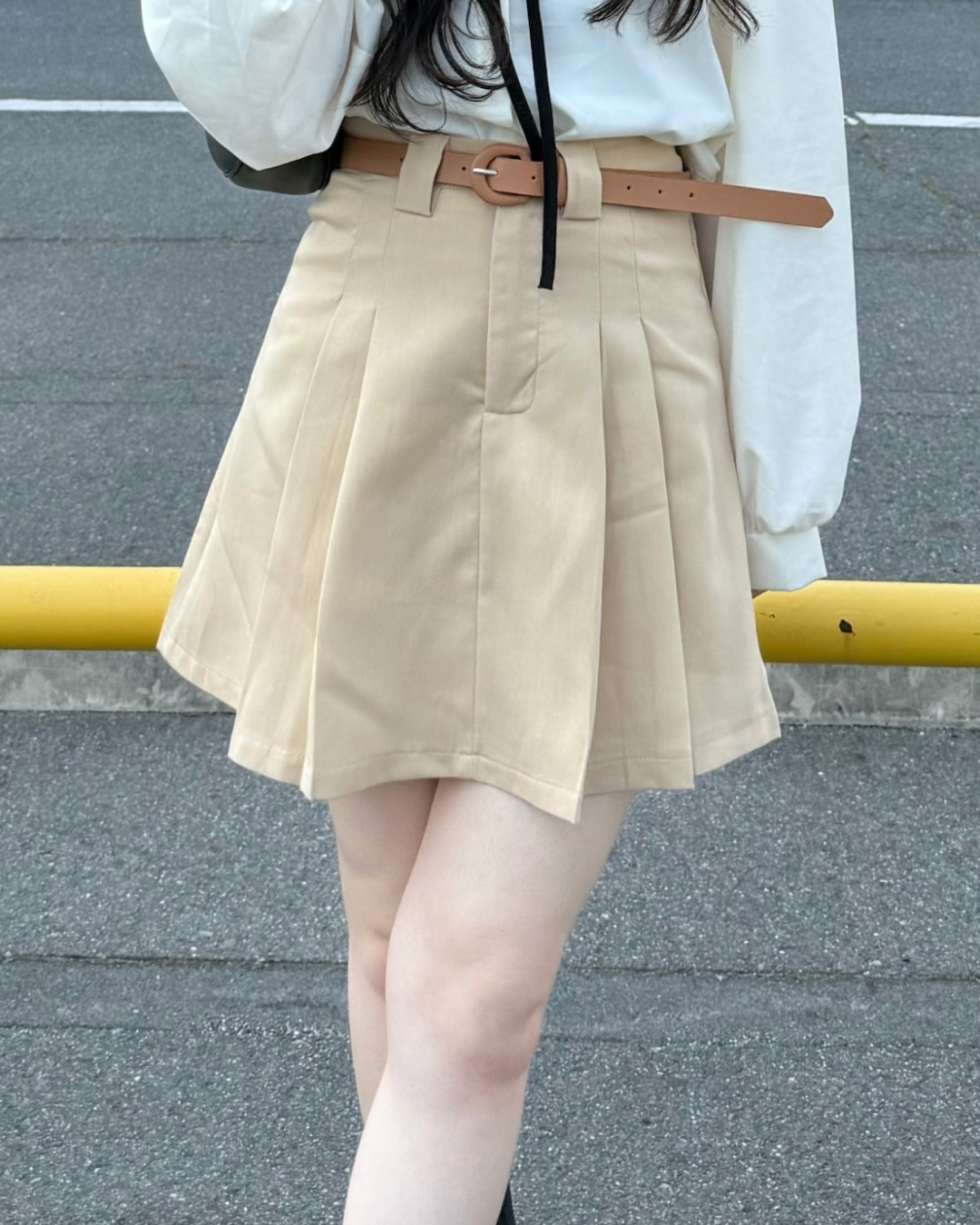 ワイドプリーツフレンチミニスカート B2000