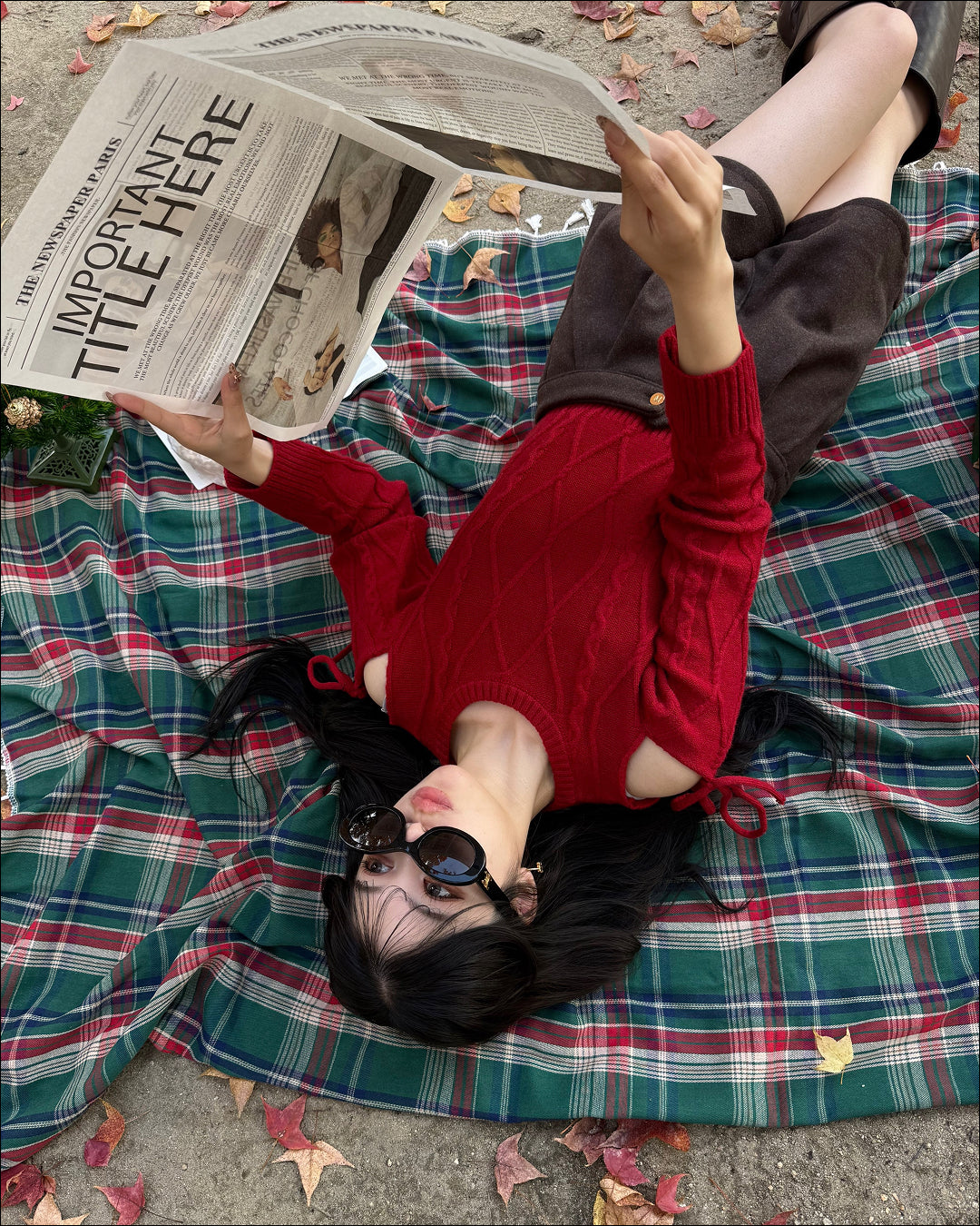 ハイウエストウールライクショートパンツ
B2162