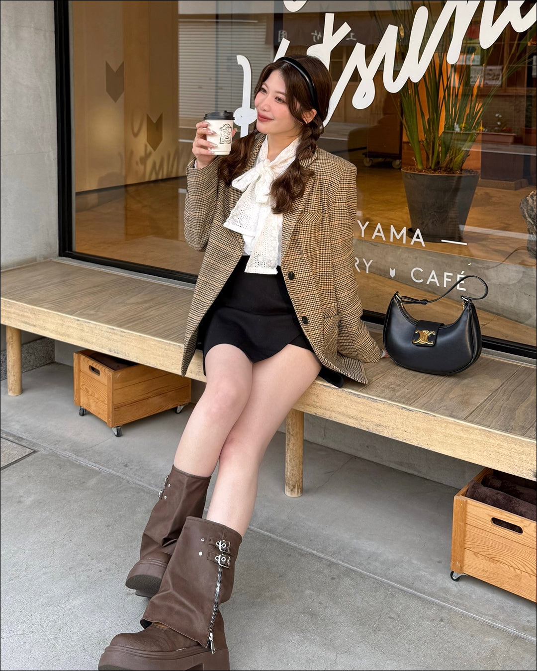 オーバーサイズチェックジャケット
B4001