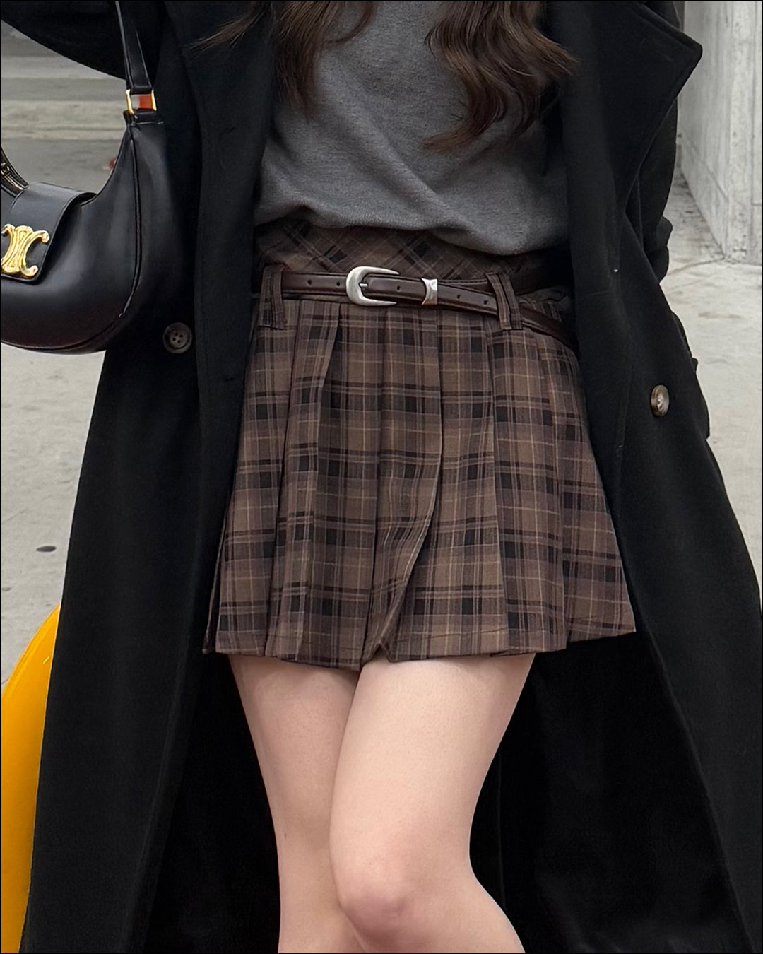 ベルト付きチェックミニスカート
B5005