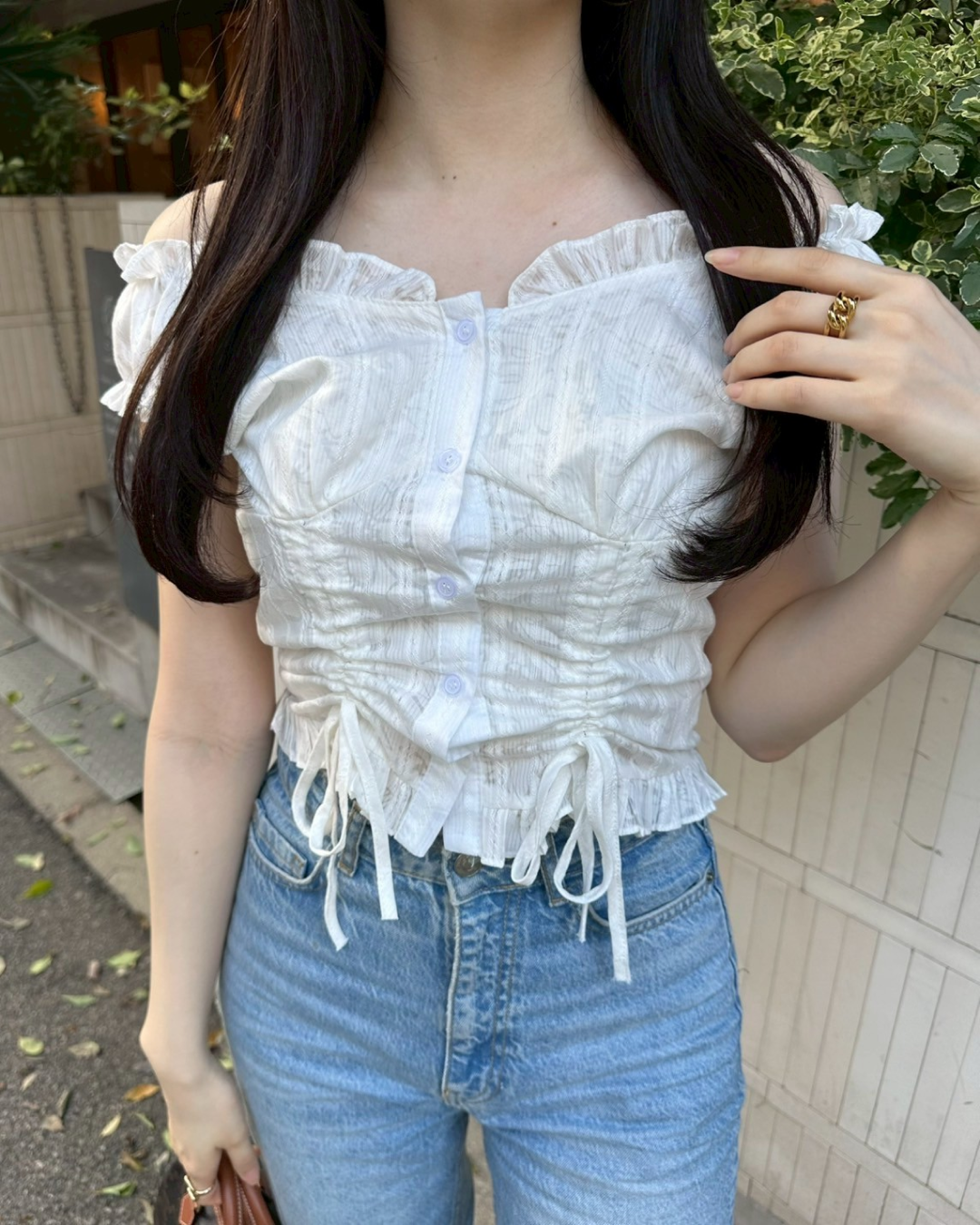 ®️ LaLaTulleAnella黒レース＋Ryuyu オフショル2点 キャバドレス ミニ オフショル風[品番：RV000010282]｜Ryuyu