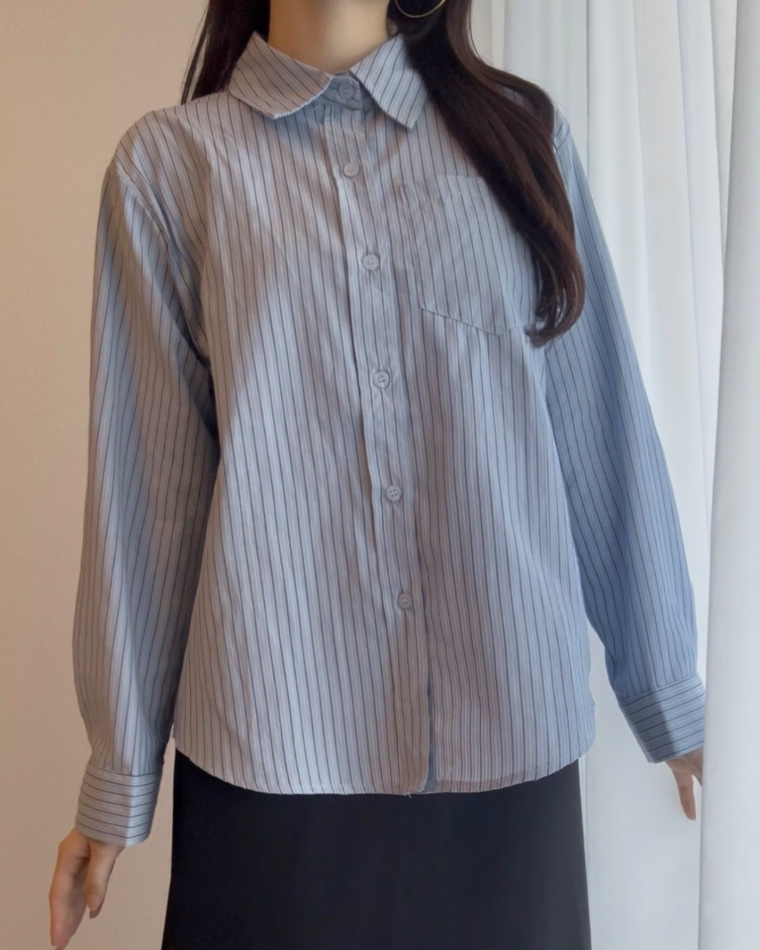ブルーストライプシャツ BM0006