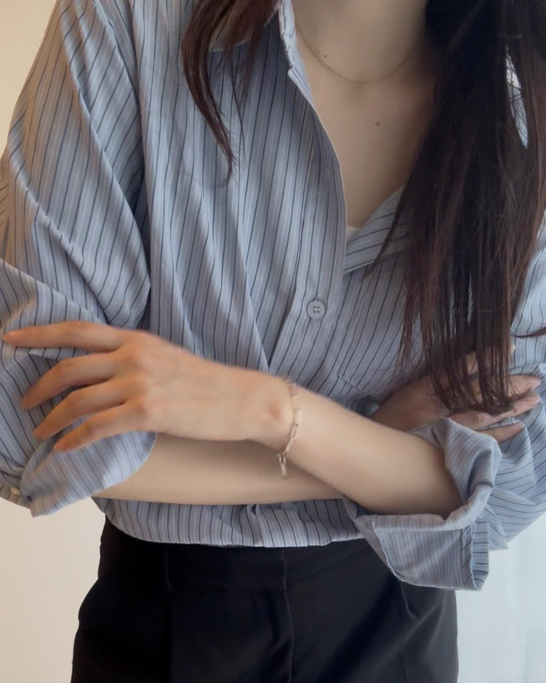 ブルーストライプシャツ BM0006