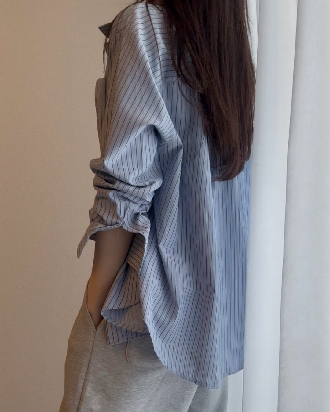 ブルーストライプシャツ BM0006