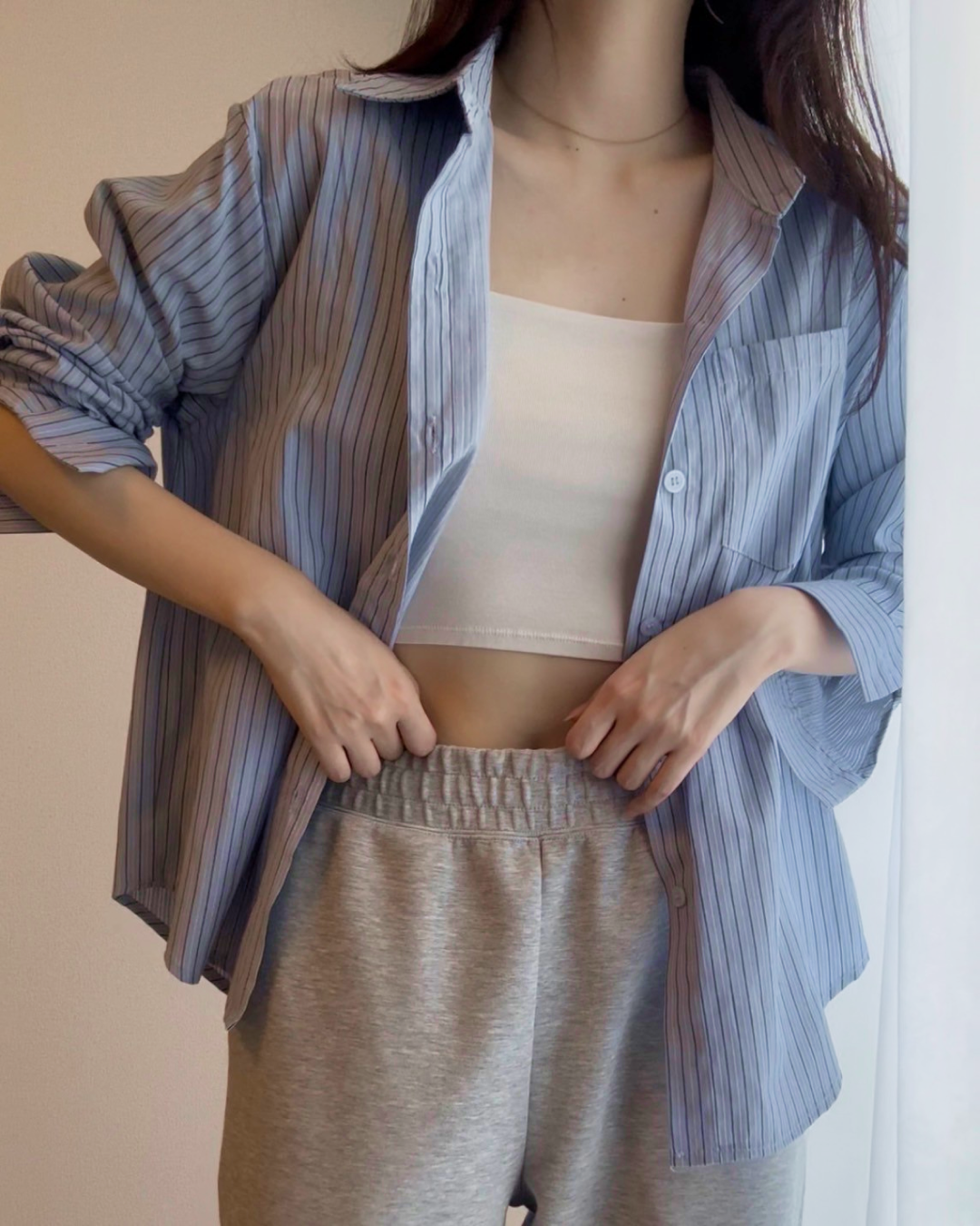 ブルーストライプシャツ BM0006